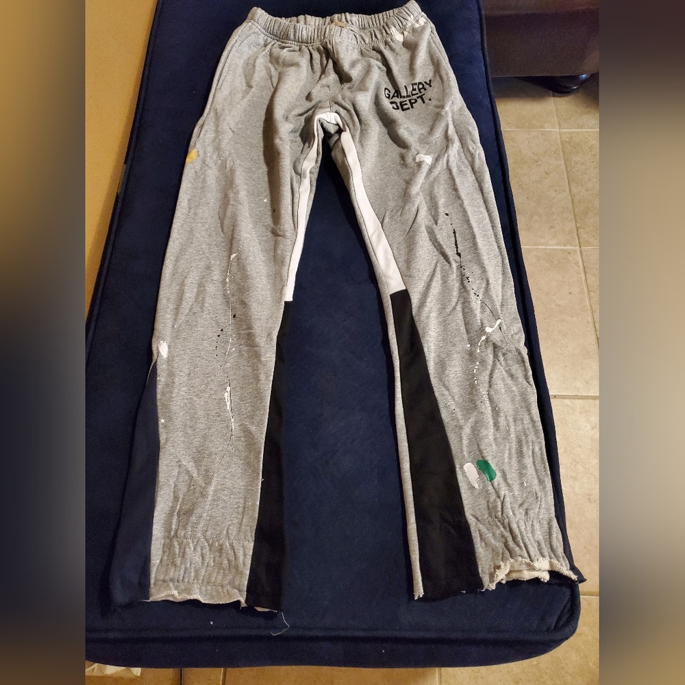 Gallery dept sweatpants gray paint drip